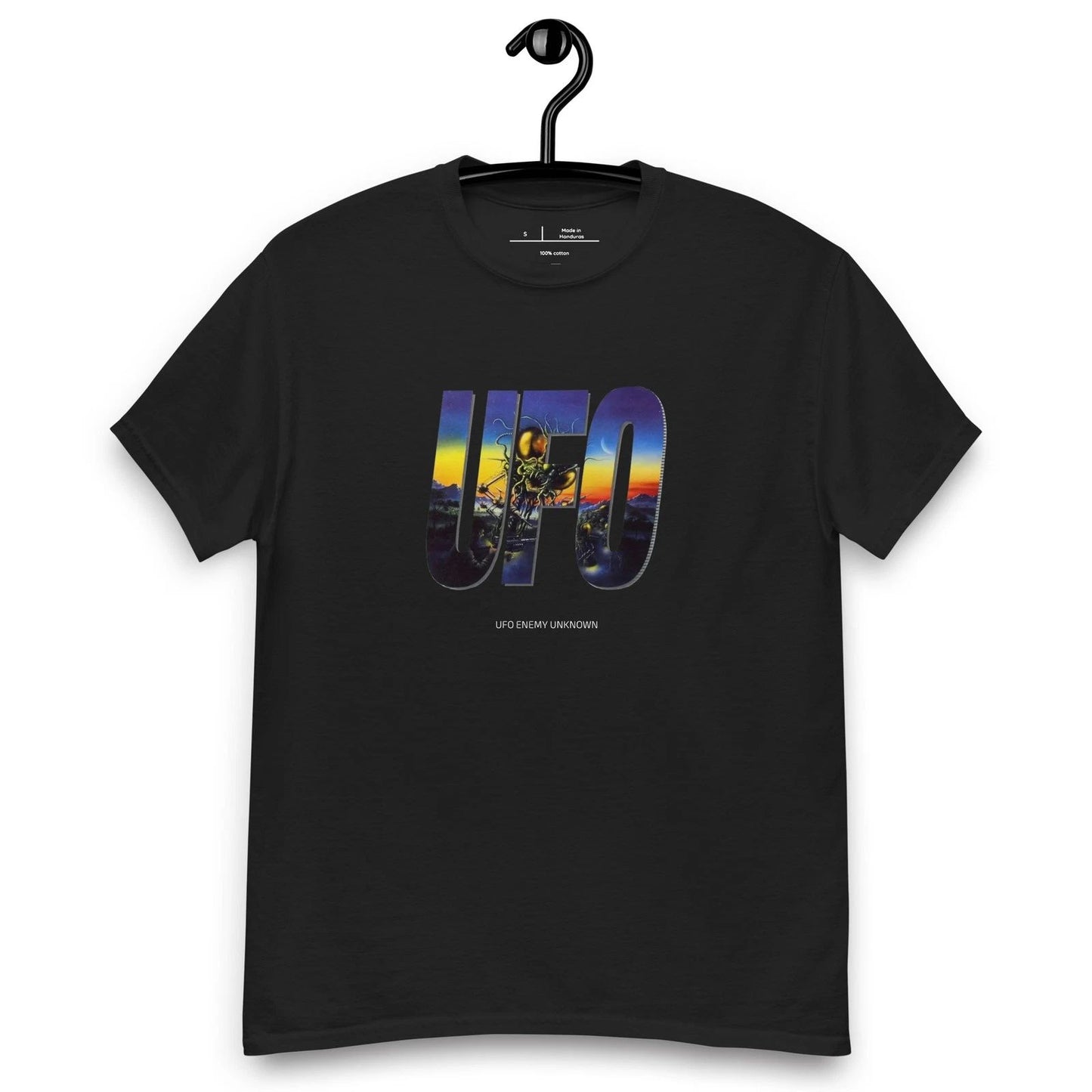UFO Enemy Unknown Retro Dark T-Shirt Unisex - Amiga C64 Classic Game