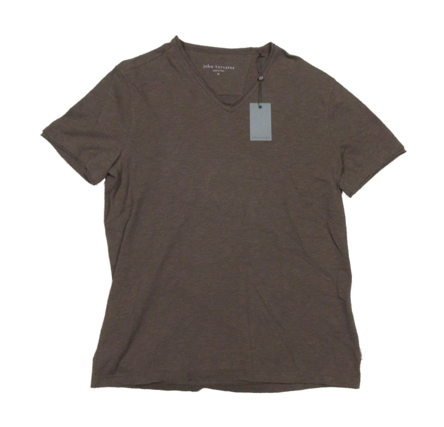 John Varvatos Men's Dark Brown Miles V-Neck Short Sleeve T-Shirt L