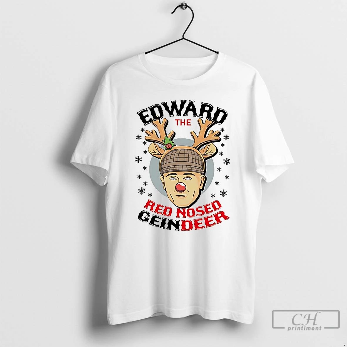Premium Ed Gein Edward The Red Nose Reindeer Christmas T Shirts