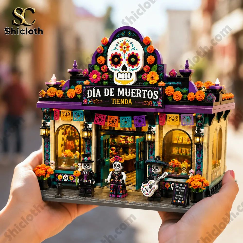 D? de los Muertos Calavera Shop Building Brick Set