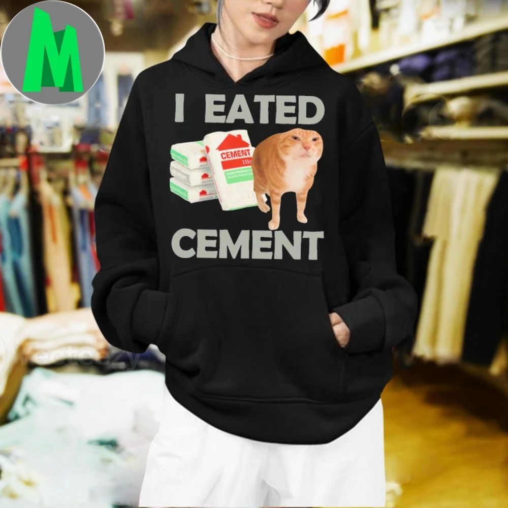 Meme I Eat Cement Cursed Cat Shirt