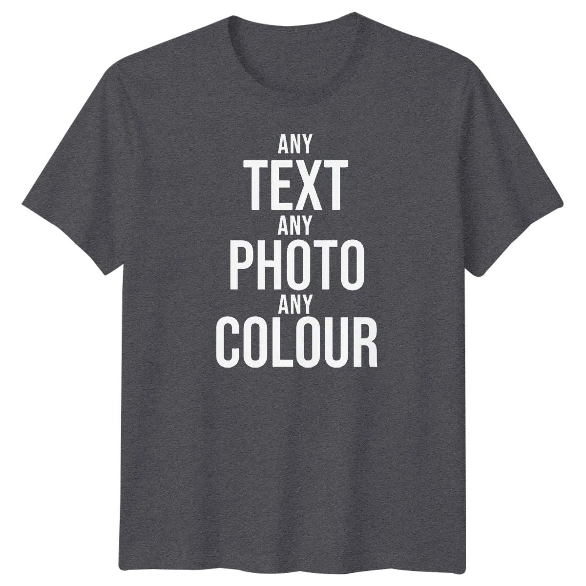 Personalised T-Shirt Custom Photo Logo TexT-Shirt Printed Stag Do Hen Party Tee