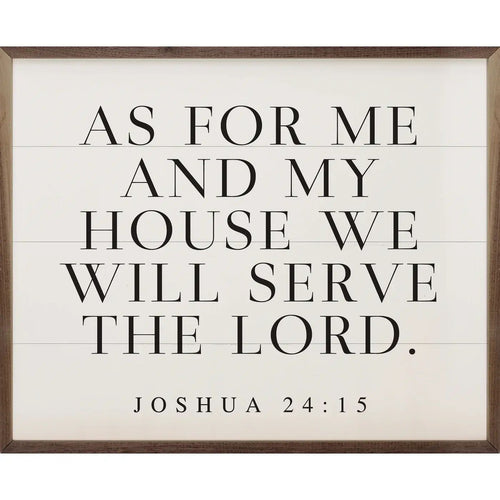 As For Me and My House Joshua 24 15 White