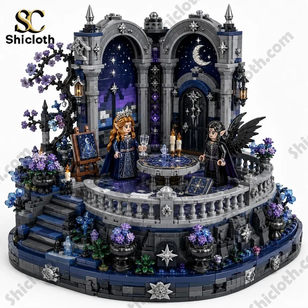 A Court of Thorns and Roses Night Court Celestial Balcony Garden Building Brick Set