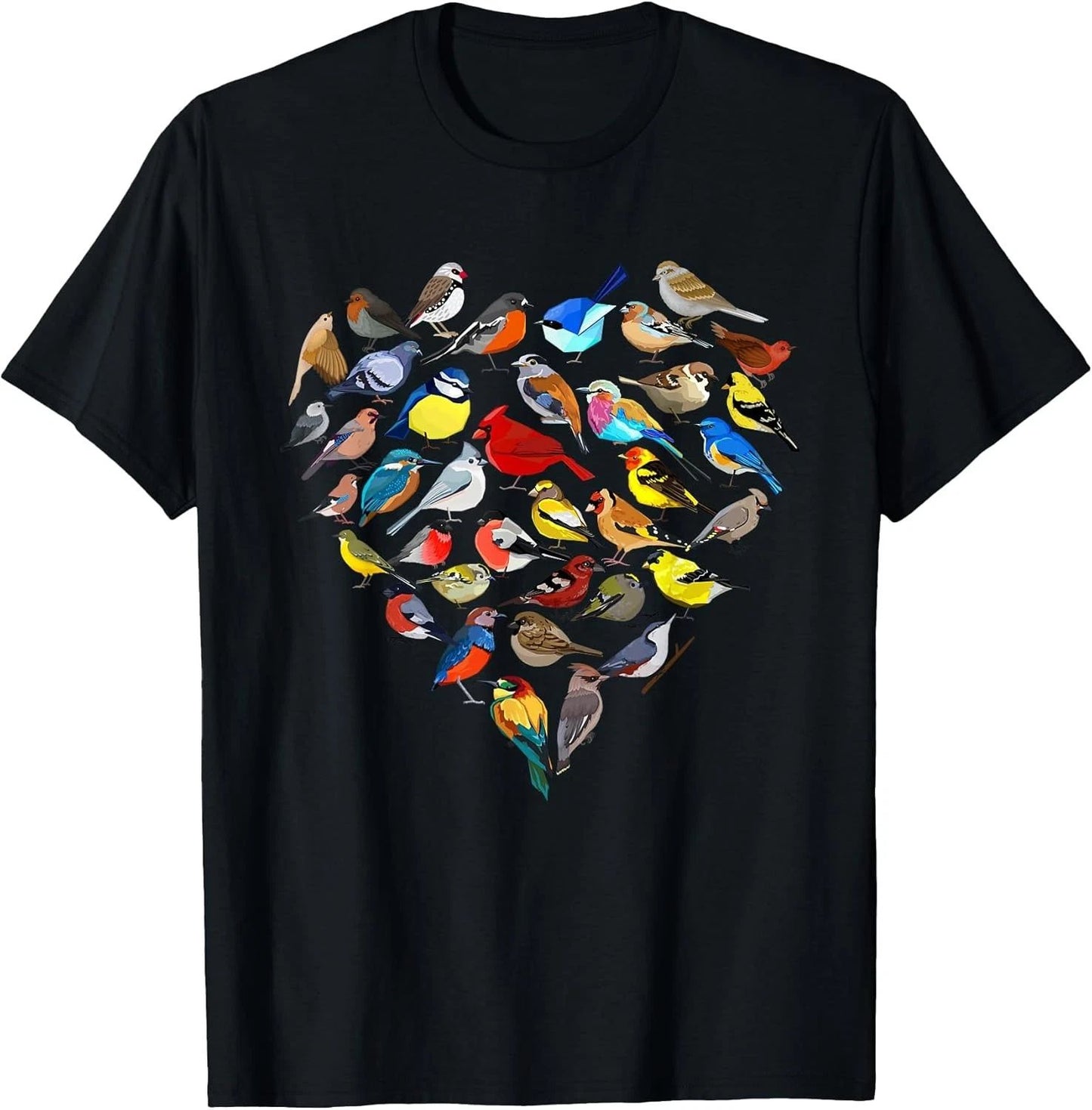 Birds Love Bird Watching Birder Nerd Wildlife Birdwatch Cotton Tee - MADE IN USA