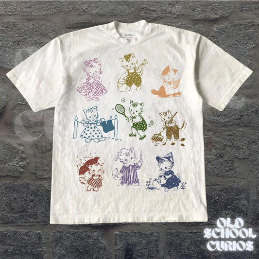 Cat 90s Tattoo Vintage T-shirt  Retro Kitten Cute Shirt  Cat Lovers Gift  Cats