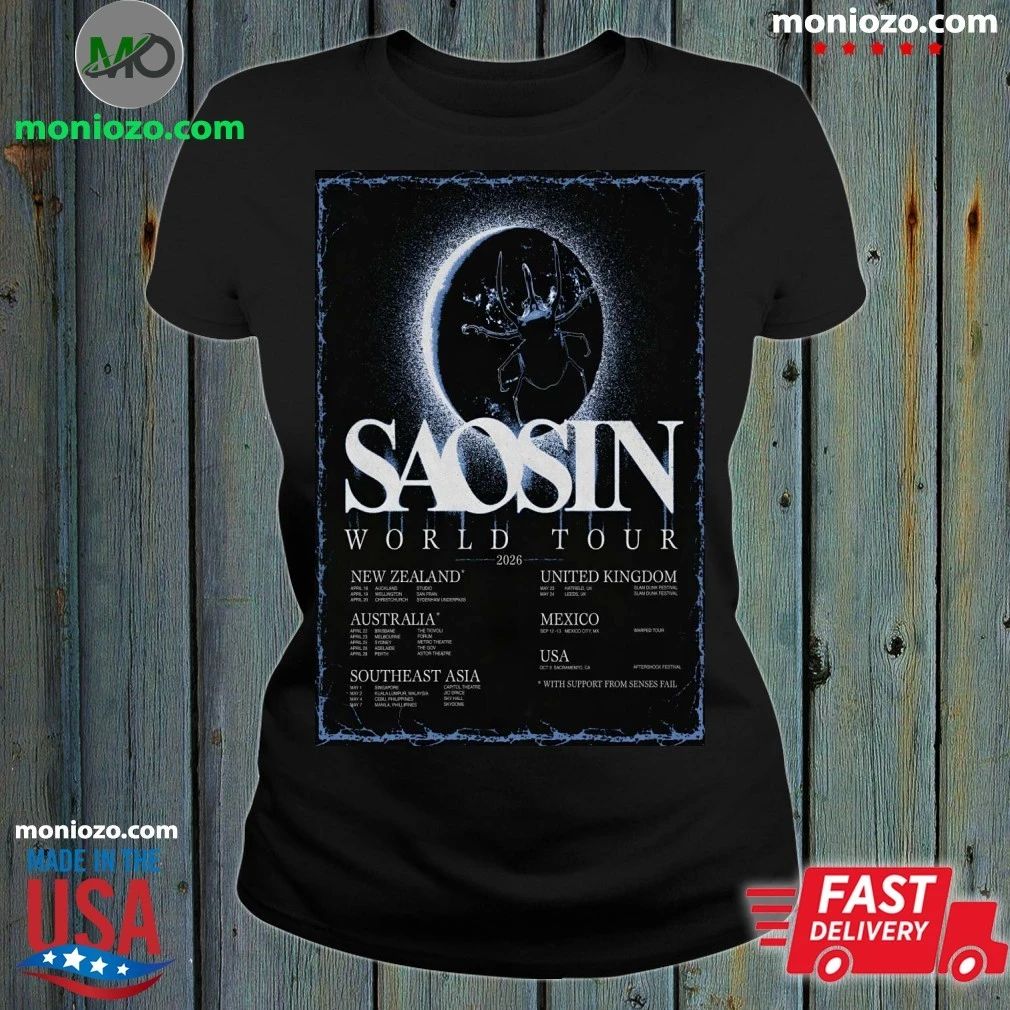 Original Poster Saosin World Tour 2026 T-Shirt – Best Gift for Music Fans