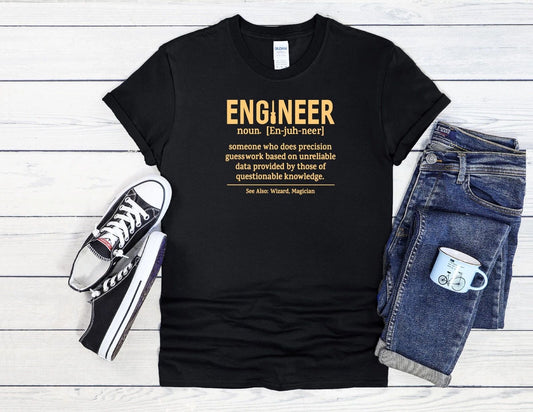 Engineer Definition T-Shirt Cool Fun Men Women Unisex Shirt Hoodie Baseball 4204