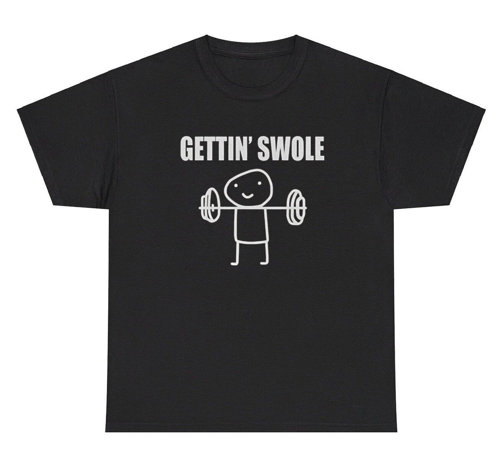 Getting Swole Meme T Shirt Funny Gym Working Out Meme Humor Pump Cover Tee