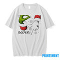 Grinch And Santa Claus Hand Trending Six Seven Meme Merry Christmas Tshirts Sweater