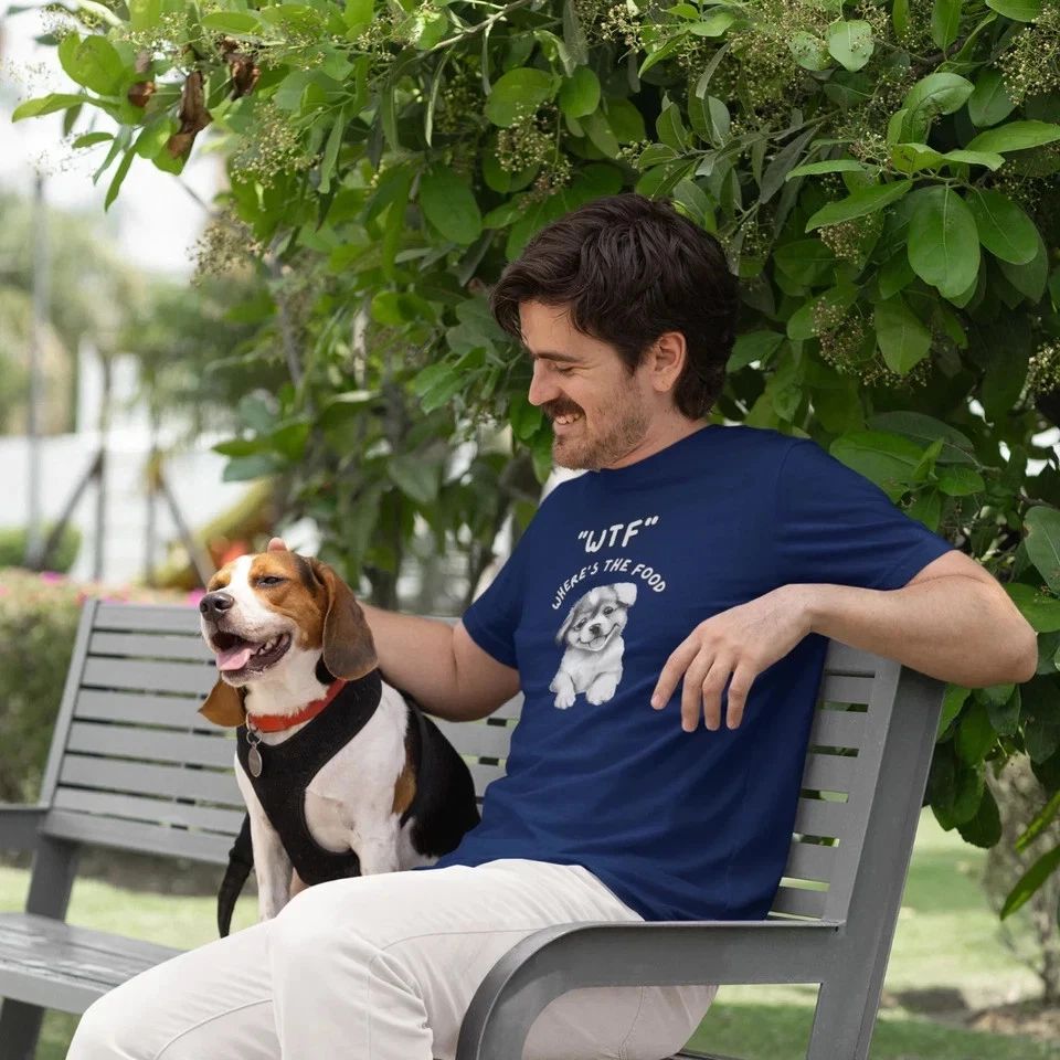 Unisex Dog Lover Printed Round Neck Classic Fit T-Shirt | Comfortable Casual