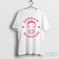 Premium Edq2pibf Zohran Mamdani Big Face Pink Heart Nyc Mayor 2025 Political T Shirts