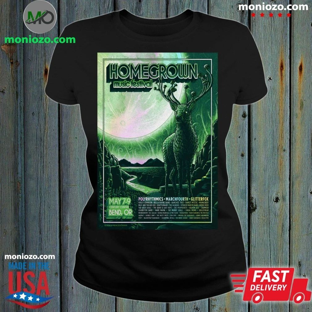 Original Homegrown Music Festival Bend OR 5 7-5 9 2026 Poster Shirt