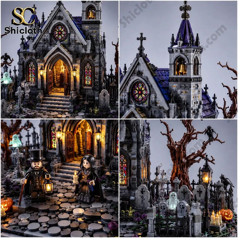 Haunted Gothic Chapel Building Brick Set