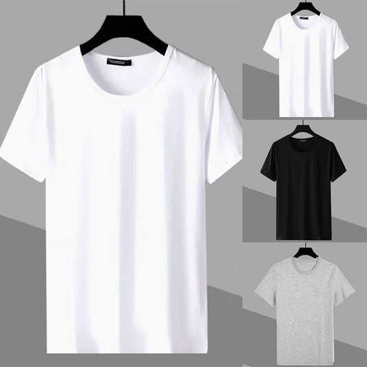 Solid Color Men's Slim Fit T Shirt Tee Top Casual Short Sleeve Trendy Style