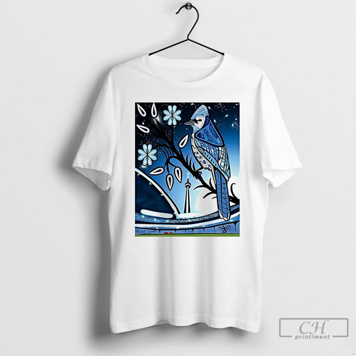 Classic Toronto Blue Jays Baseball Mascot Woodlands Art Style T Shirts