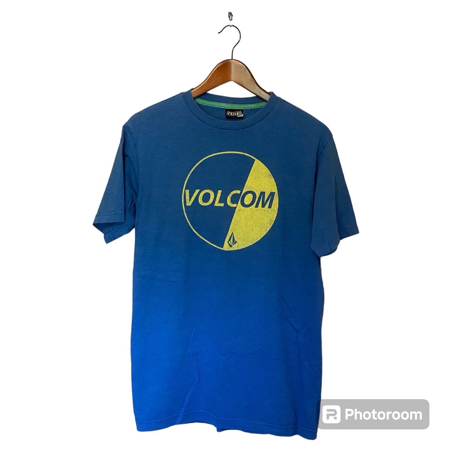 Volcom S/S Blue T-Shirt Men's Size M Medium Logo Tee Outdoor Surf Summer Fun