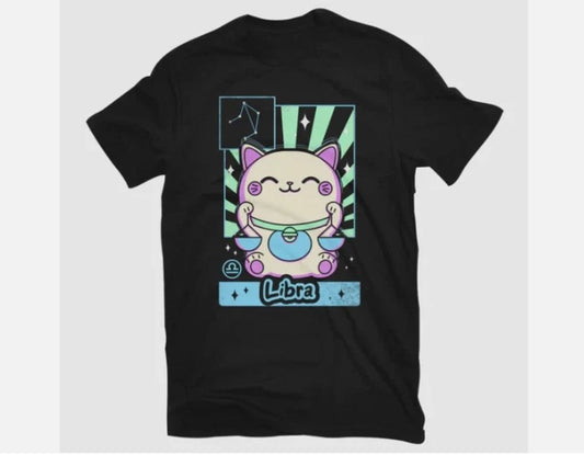 Kawaii Libra Scrape Zodiac Sign Astrological Astrology Scales Men's T-shirt
