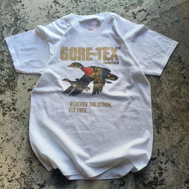Retro Gore-Tex Duck Illustration T-Shirt Outdoors Weather Graphic Tee