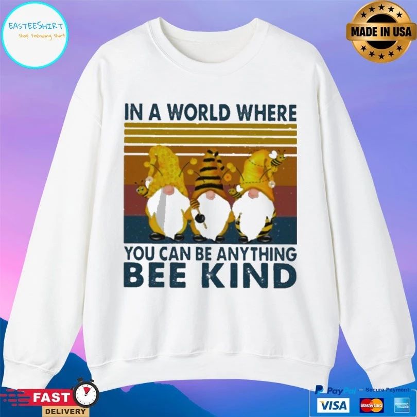 Gnomes In A World Where You Can Be Anything Be Kind Vintage T-shirt