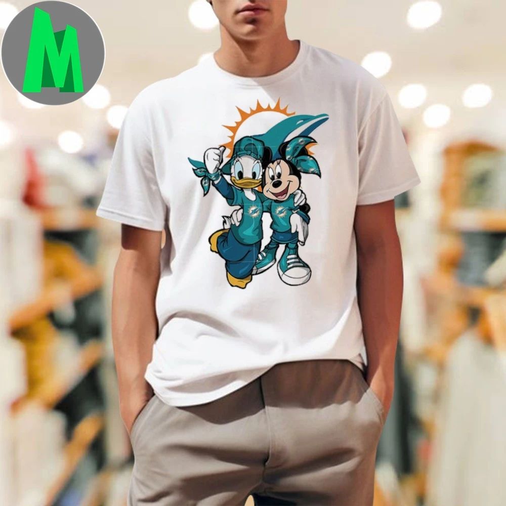 Daisy Minnie Miami Dolphins Logo 2025 Shirt