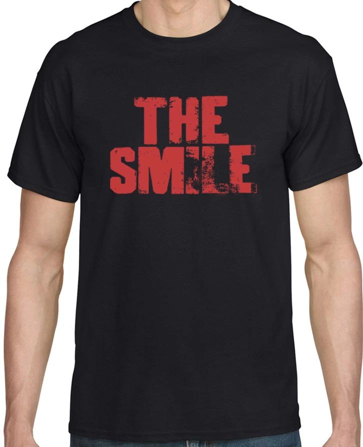 Smile t-shirt, Cutouts, band, Thom Yorke, logo, Radiohead - screen printed