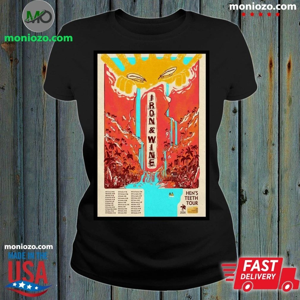 Original Iron And Wine Hens Teeth Tour 2026 Poster Shirt