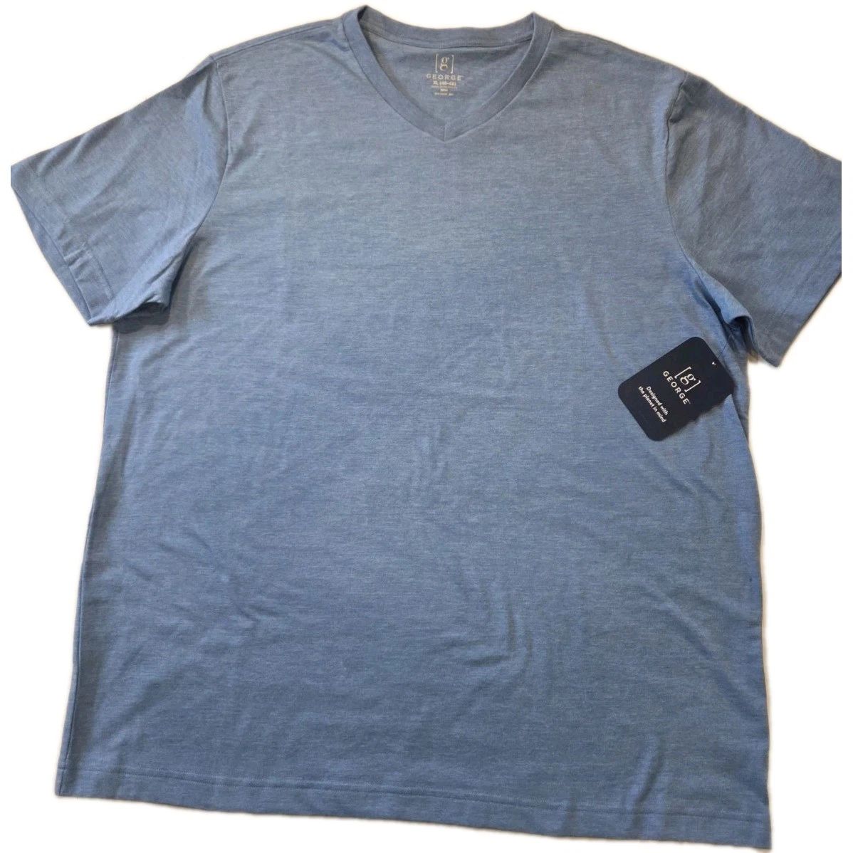 Mens XL George V Neck Tee Shirt NWT Tagless