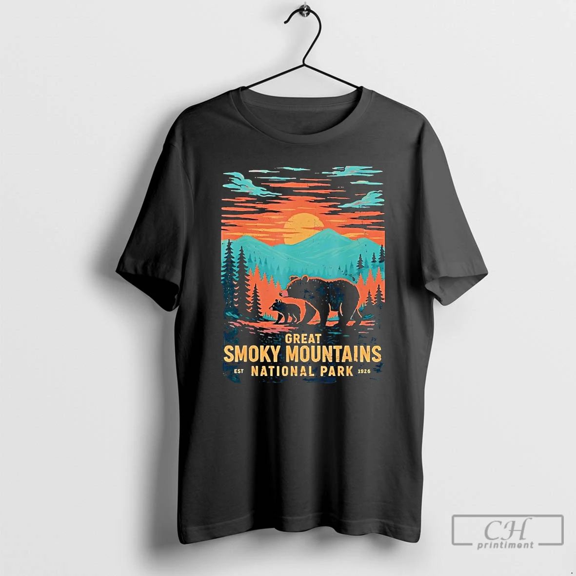 Classic Great Smoky Moutains National Park Est 1926 T Shirts