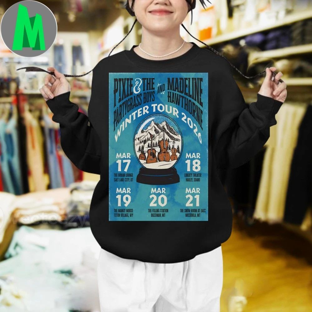 Original Pixie And The Partygrass Boys Tour Winter 2026 Poster T-Shirt