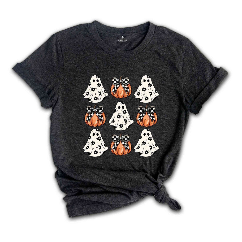 Halloween Ghost Shirt, Pumpkin Shirt, Halloween Pumpkin, Spooky Vibes Shirt, Cut