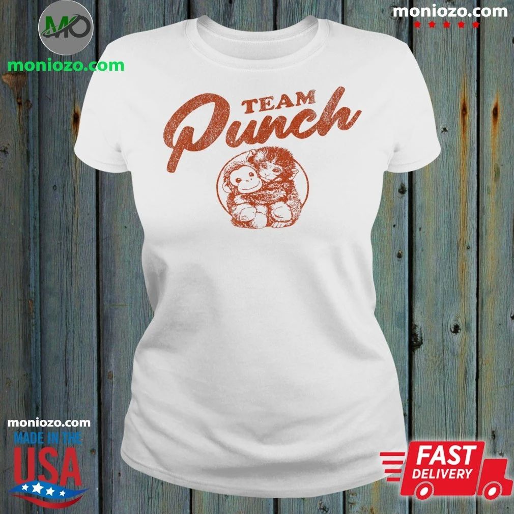 Original Team Punch Cute Punch Monkey With Plush Orangutan Shirt