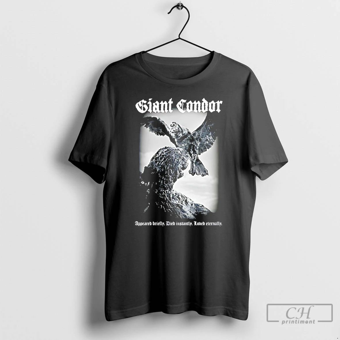 Premium Giant Condor Vintage Black T Shirts