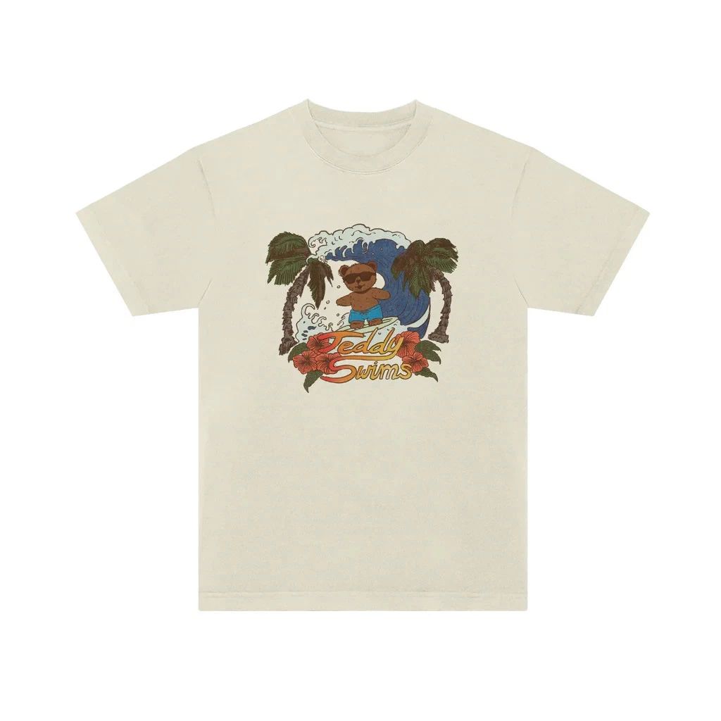 Teddy Swim Surf'S Up Teddy Unisex White T-Shirt All Size
