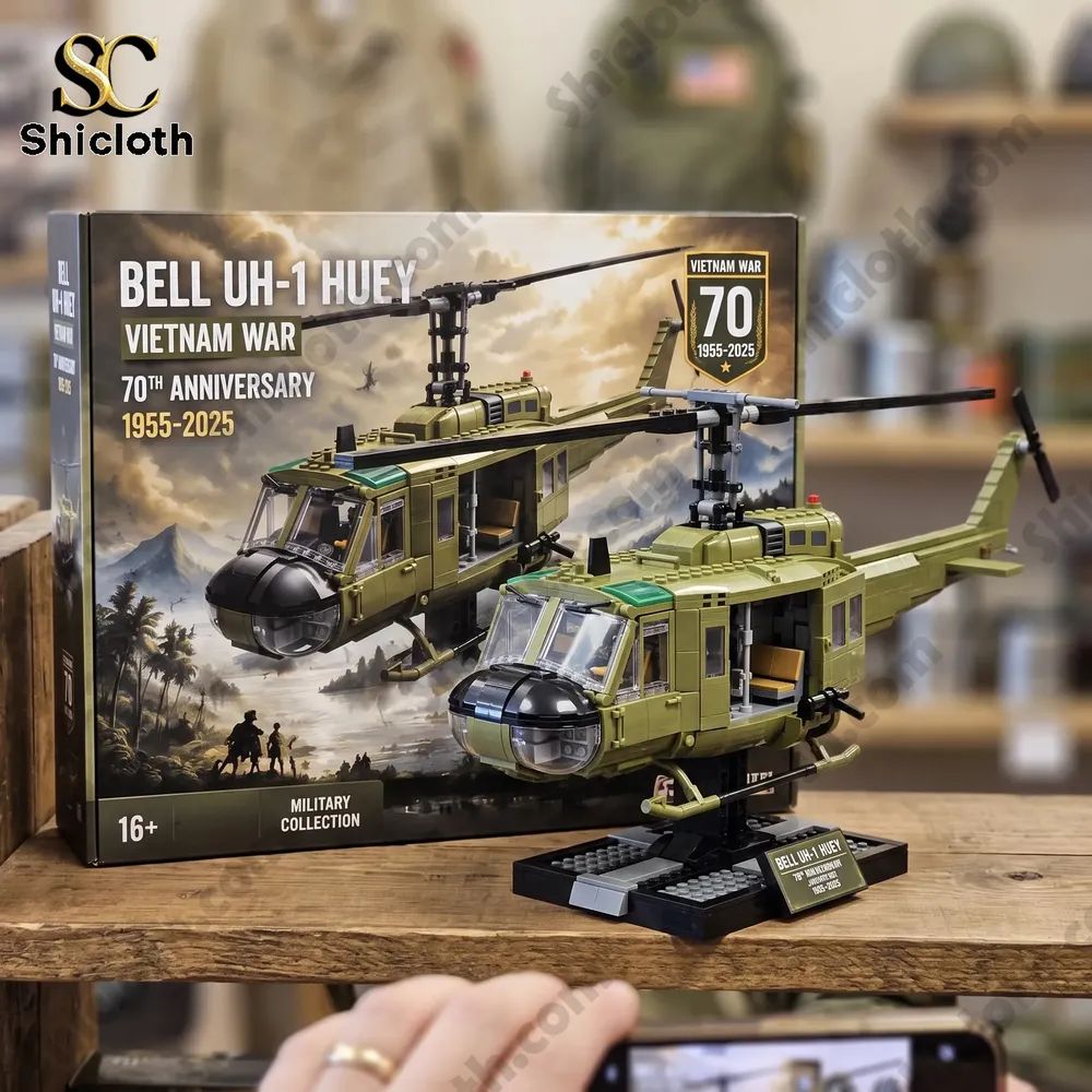 Vietnam War Bell UH-1 Huey 70th Anniversary Building Brick Sets