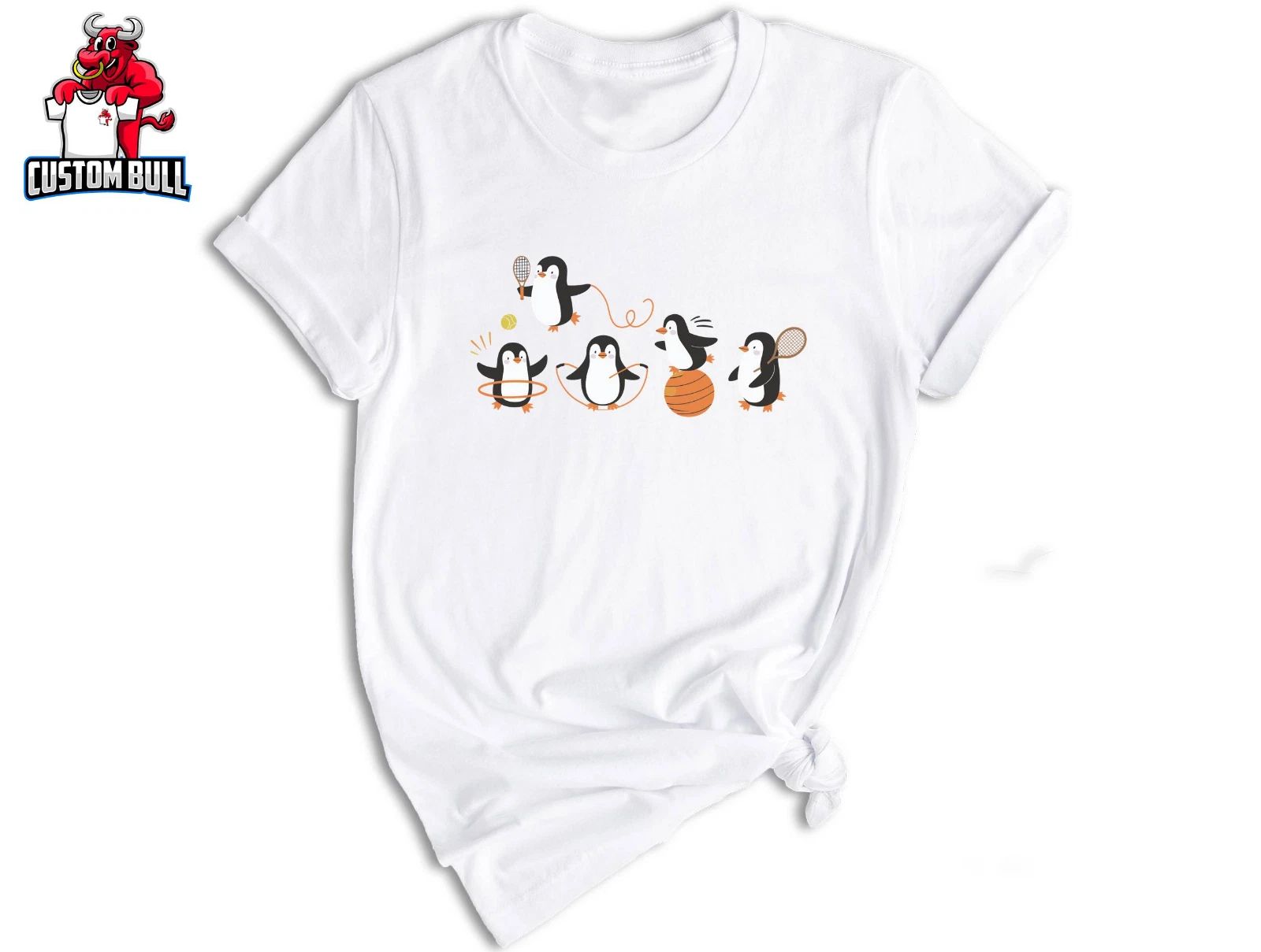Cute Funny Penguins Doing Sports Vintage Shirt, Penguin Lover Penguin Awareness