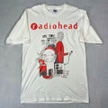 Vintage 90s Radiohead Rock Band Music White T-shirt Size S-5XL