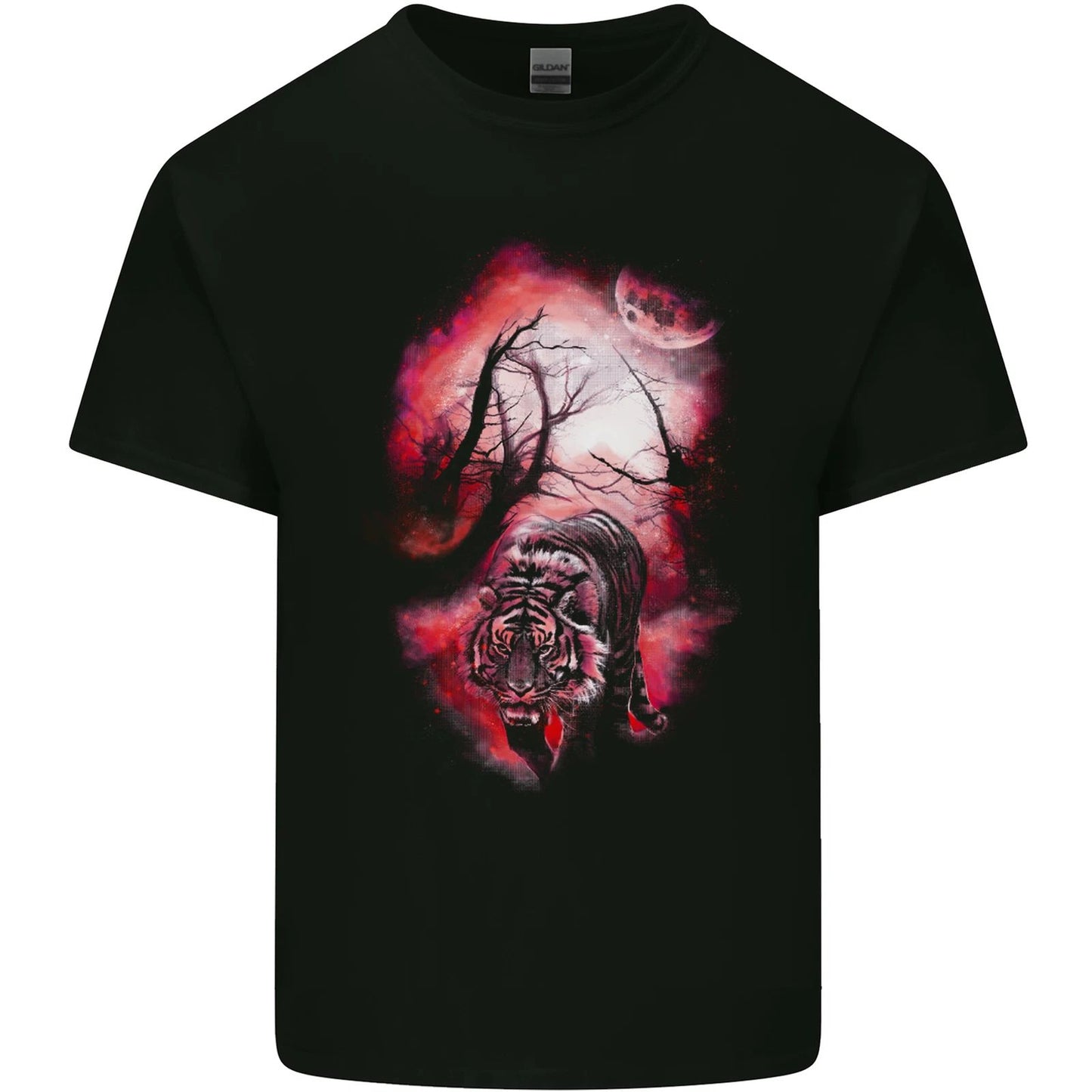 Enchanted Tiger Fantasy Spiritual Mystical Mens Light Cotton T-Shirt