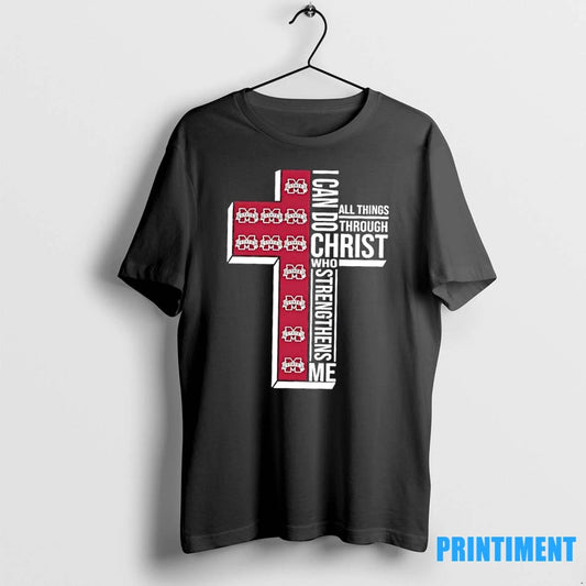 I Can Do All Things Through Christ Who Strengthens Me Mississippi State Bulldogs Football Cross