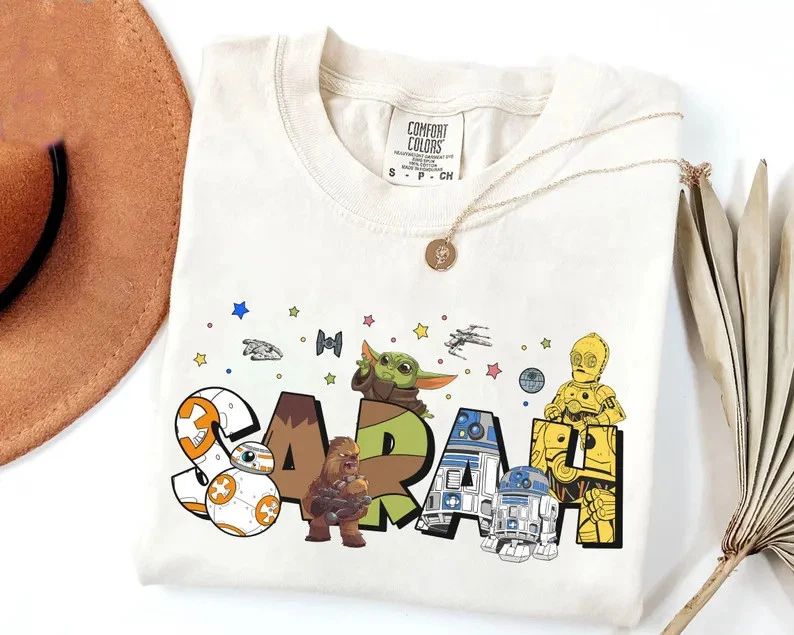 Personalized Character Comfort Tee Custom Name Gift Shirt Sci Fi Fan Top Unisex