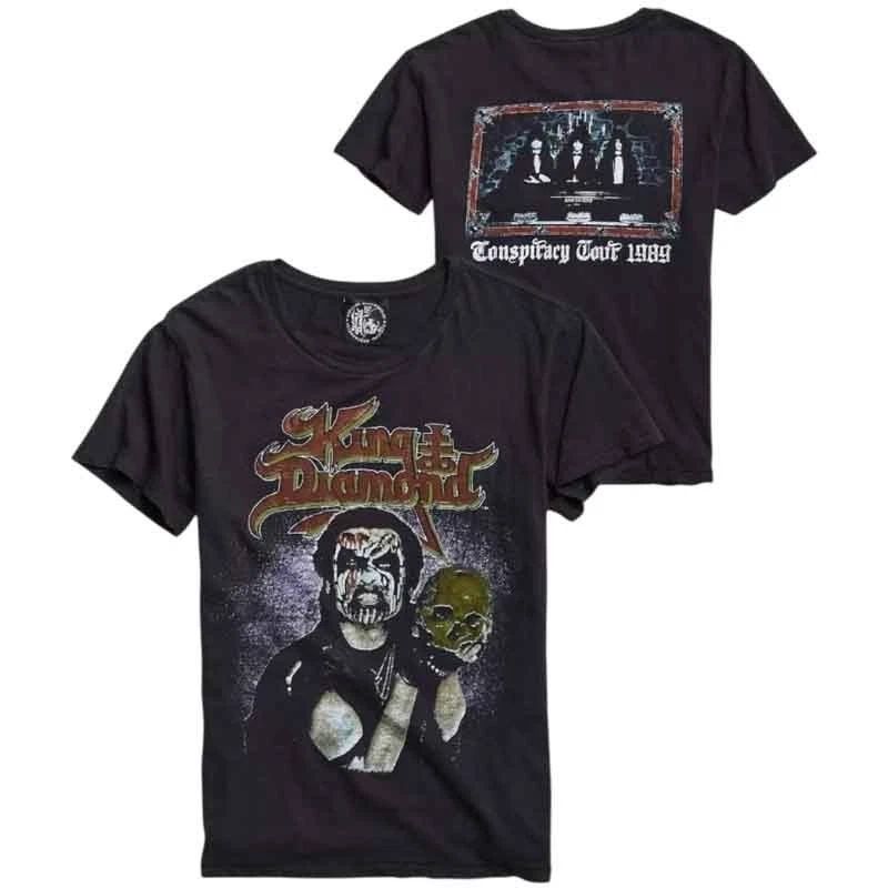 New Authentic King Diamond Conspiracy Tour Mercyful Fate Black Metal T-Shirt