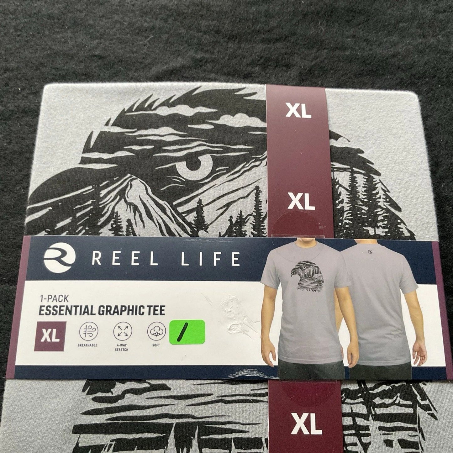 Reel Life Men's Soft Short Sleeve Essential Graphic Tee XL