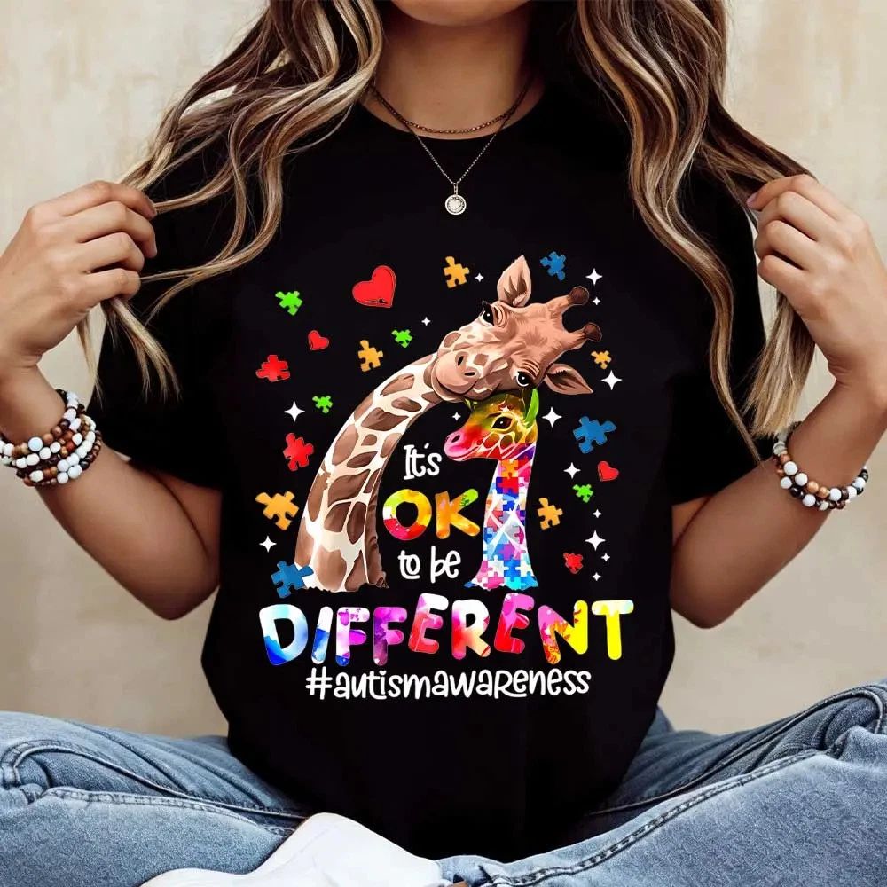 “Ok To Be Different” Autism Awareness T-Shirt | Inspirational Quote Tee