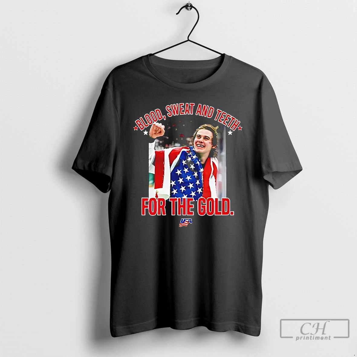 Classic Jack Hughes Blood Sweet And Teeth For The Gold Usa Hockey T Shirts Sweater