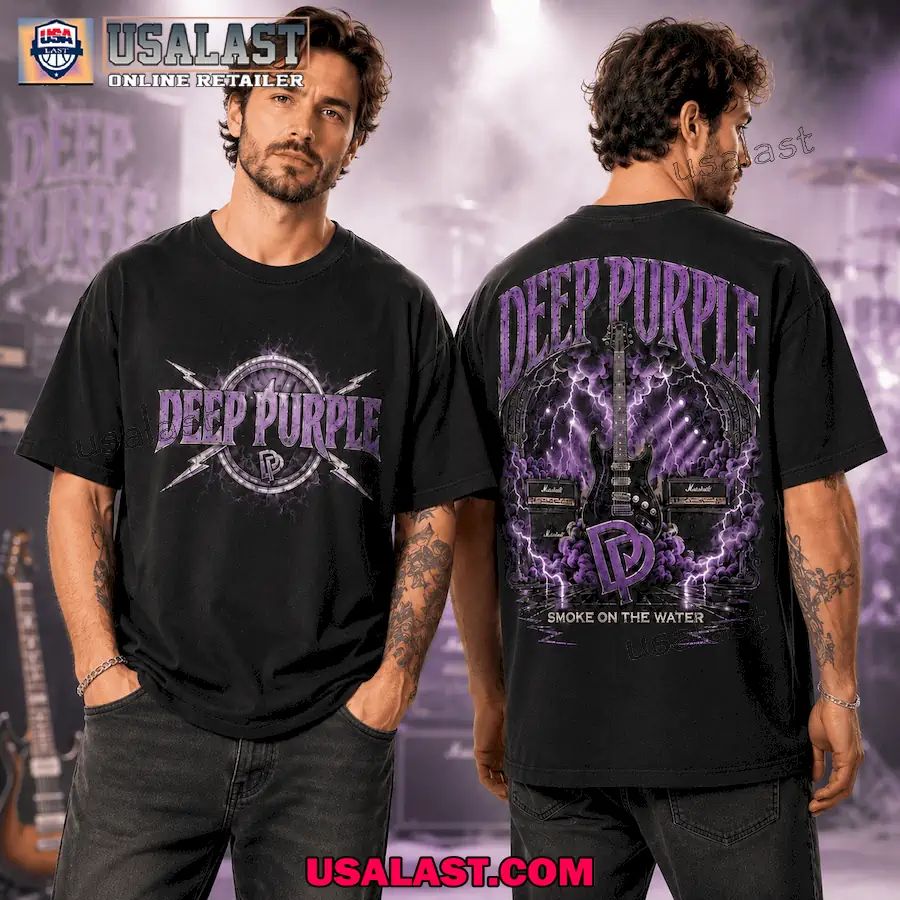 Deep Purple Smoke On The Water Guitar 3D Shirt For Rock Music Fans
