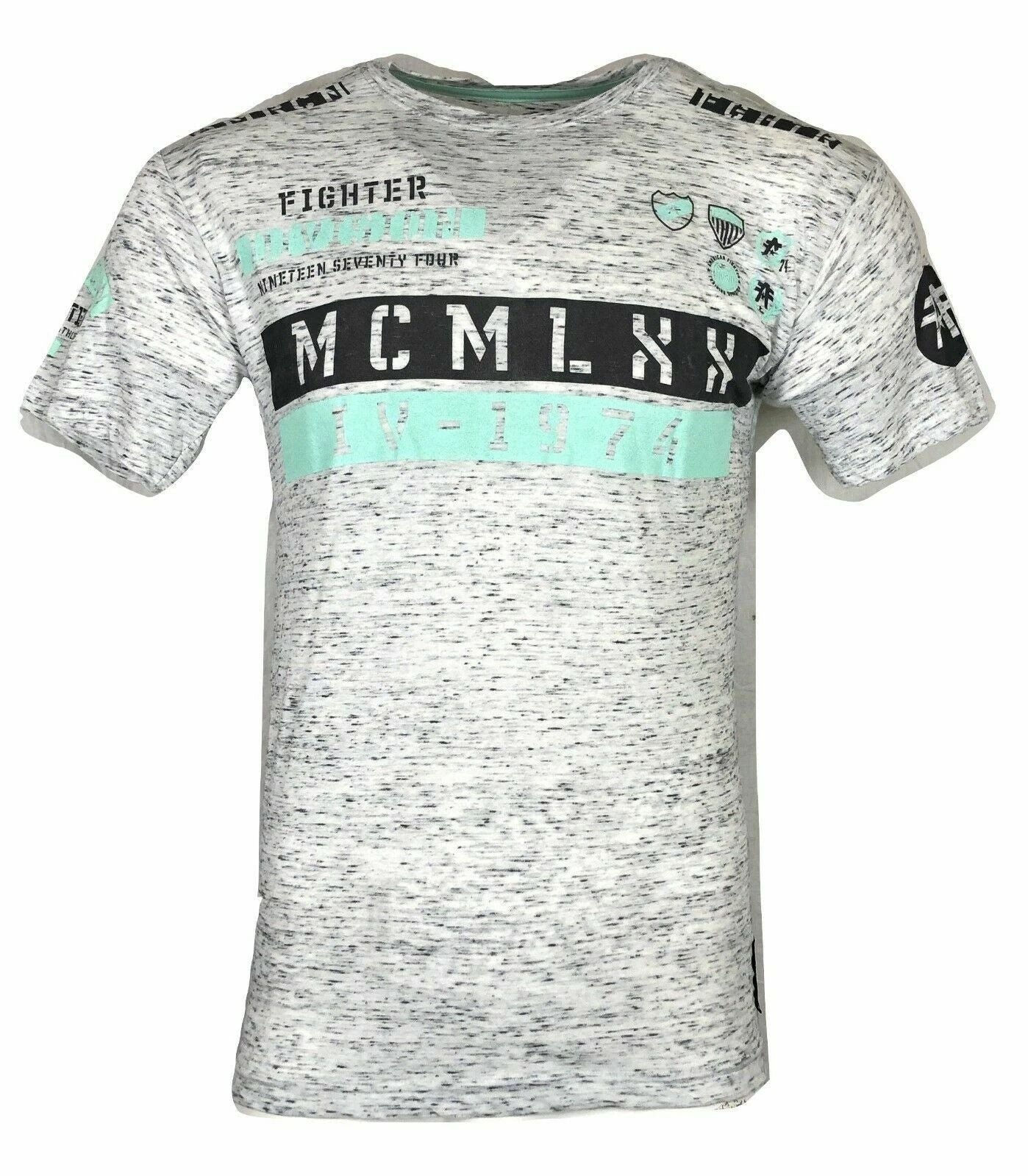 AMERICAN FIGHTER Mens T-Shirt RICHMOND STUD Athletic Biker Gym Blue S-3XL 5A