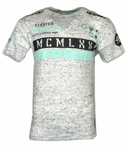 AMERICAN FIGHTER Mens T-Shirt RICHMOND STUD Athletic Biker Gym Blue S-3XL 5A