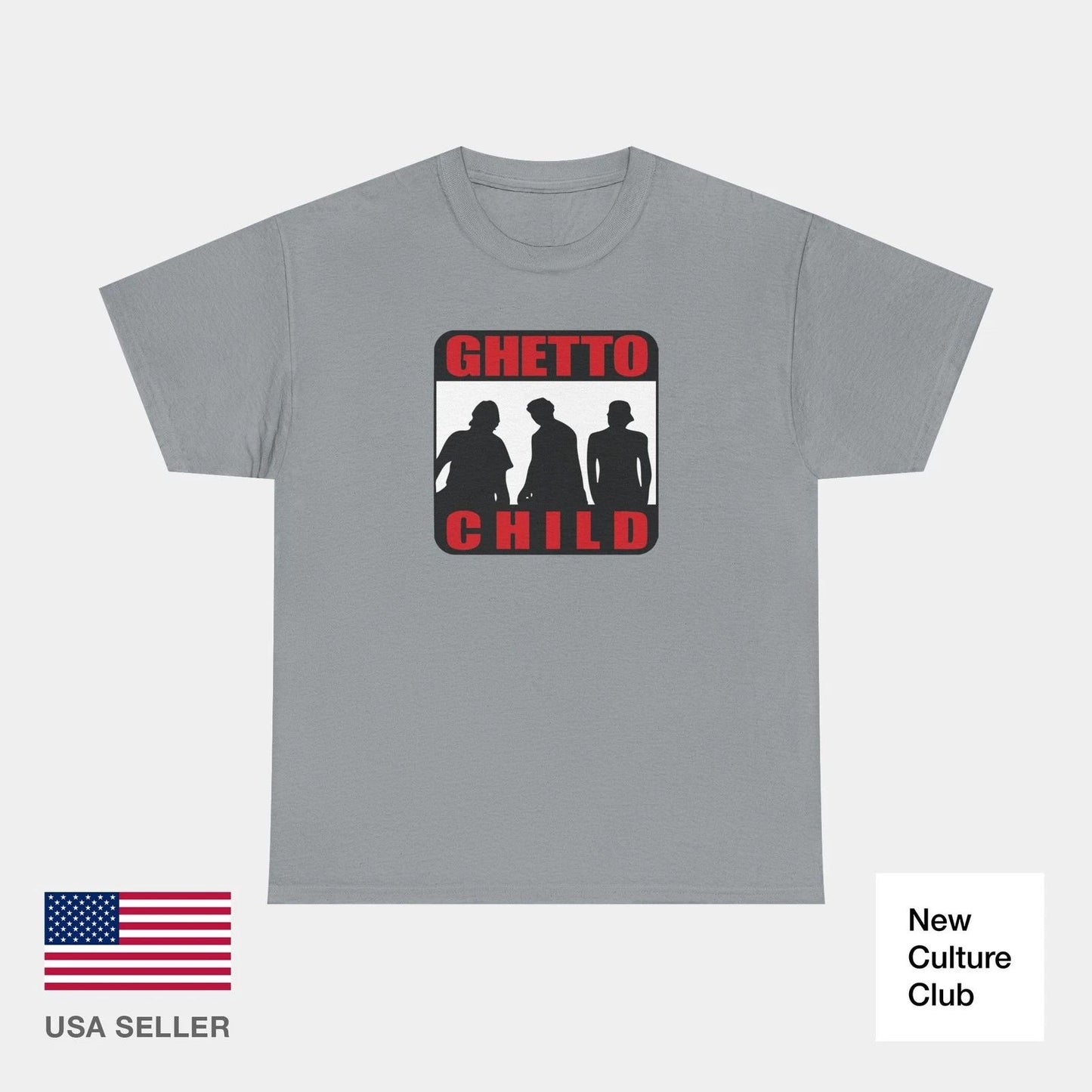 Ghetto Child Team Box Logo 1997 Muska Skateboarding Classic T-Shirt Print