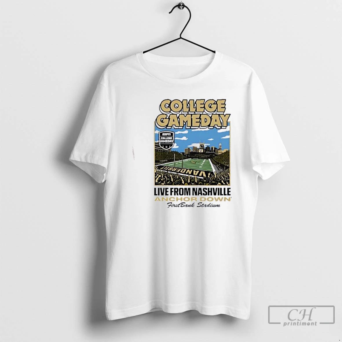 Classic College Gameday Live From Nashville Anchor Down Firstbank Stadium T Shirts