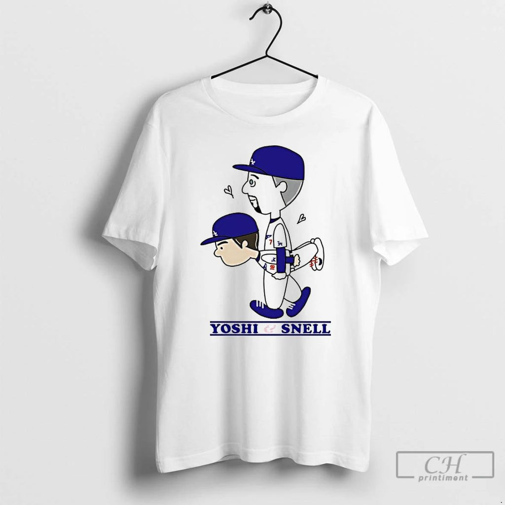 Classic Peanuts X Yoshinobu Yamamoto And Blake Snell Los Angeles Dodgers T Shirts